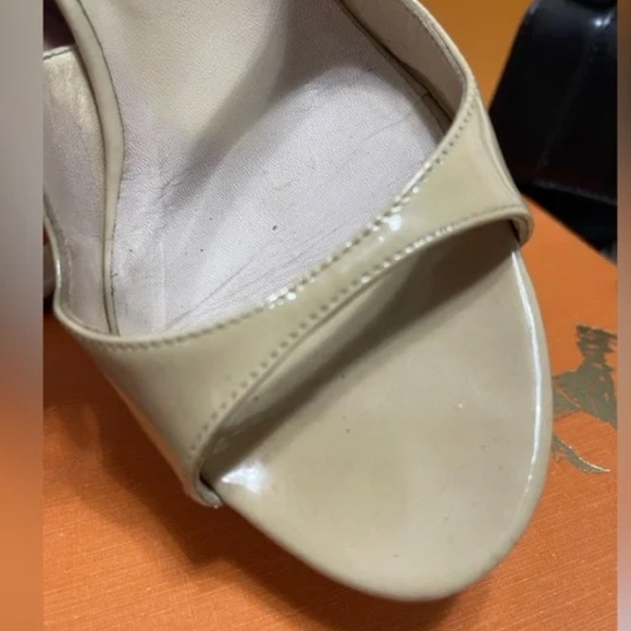 Jimmy Choo - Nude Patent Leather Ivette Heels - Picture 7 of 10